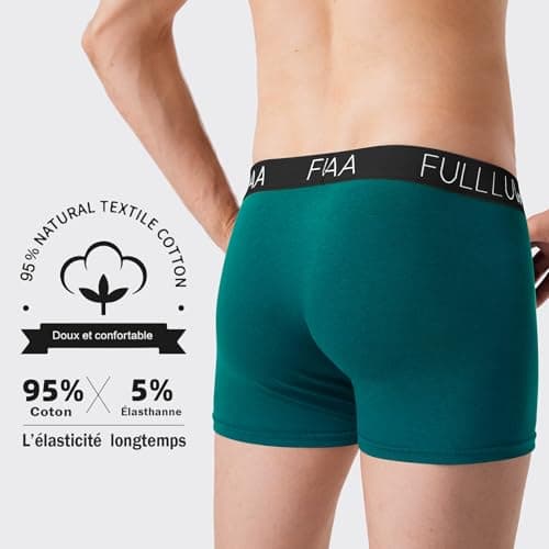 Fullluwaa Calecon Homme Boxer Homme Coton Lot de 8 Boxers Homme caleçon Homme Pas d'étiquette Douce et Confortable,Coupe Parfaite,Multicolore Packs s m l XL XXL 3XL 4XL