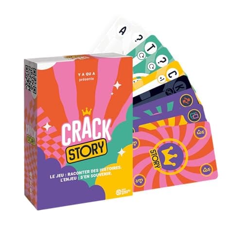 CRACK STORY – Jeu d’Ambiance Drôle et Addictif – Idéal pour Soirée, Apéro, Entre Amis et en Famille – Jeu de société à partir de 10 Ans - 2 à 8 Joueurs