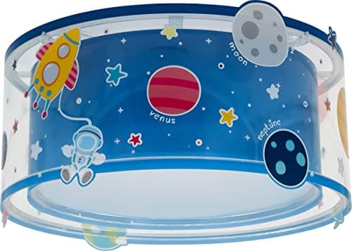 Dalber Plafonnier enfant Planets planètes système solaire Bleu, 41346, E27
