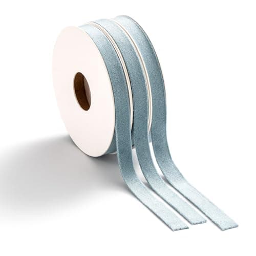 MORSUNBELA Ruban Velours, 3 volumes Ruban Satin, 10 mm x 4,5 m Ruban Cadeau, Ruban en Velours pour Mariage, Baptême et Anniversaire