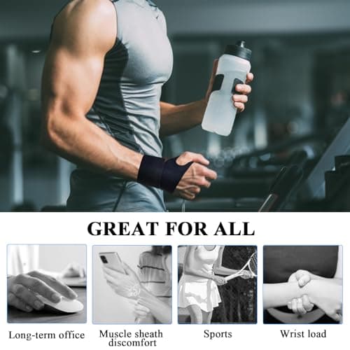 Attelle de Poignet Sport, 2 Pièces Protège Poignet, Bandage Poignet, Support de Poignet, Attelle de Soutien de Poignet, Sangles de Compression de Poignet pour le Fitness I'haltérophilie La Tendinite