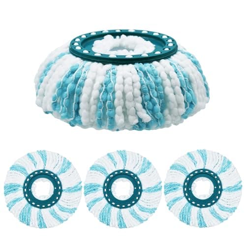 Têtes de Rechange Balai Serpillère Compatible avec Leifheit Clean Twist Disc Mop, Chiffons de Franges de Remplacement en Microfibres