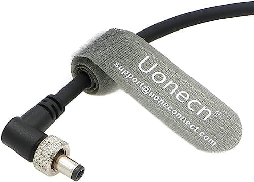 Uonecn DC 2.1 5,5 mm Angle Droit au Robinet D-Tap Câble d'alimentation pour Anton Bauer Kable Appareils vidéo PIX-E7 7 Écran Tactile