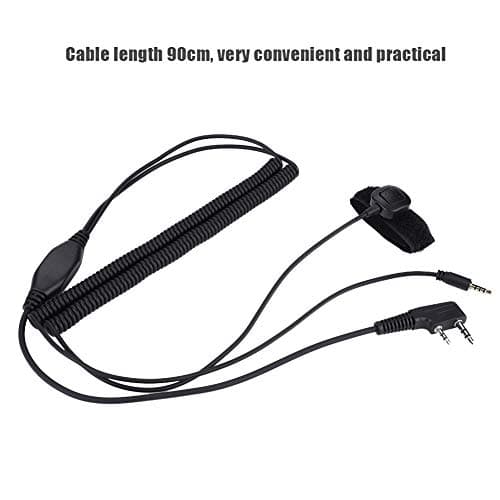 Akozon Câble De Casque, de Connexion spécial pour Casque Bluetooth Radio Connexion Spéciale bidirectionnelle avec Le Bouton PTT (Push to Talk) UV-5R Vimoto V3 V6 V8 etc.