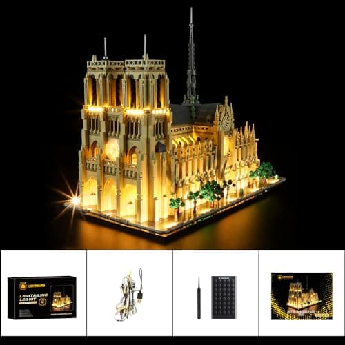 LIGHTAILING Jeu de Lumières pour Lego-21061 Notre-Dame de Paris - Modèle en Blocs De Construction - Ne Figurant Pas sur Le Modèle