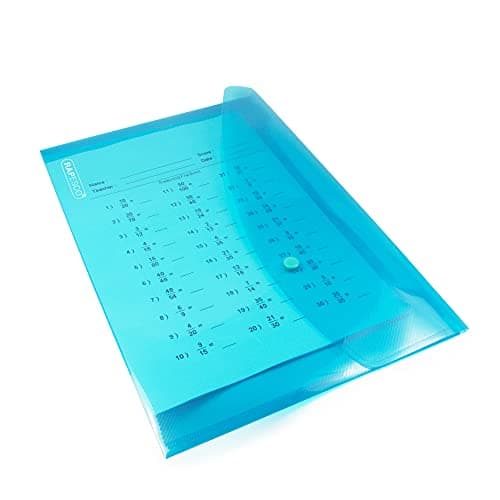 Rapesco 1677 Pochette à Bouton Pression, A4+ / Papier Ministre, Couleurs Transparentes Assorties, Lot de 25