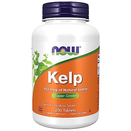 Now Foods, Kelp (Varech), 150 mcg, 200 Comprimés, Testé en Laboratoire, Iode Naturel, Sans Soja, Sans Gluten, Végétarien