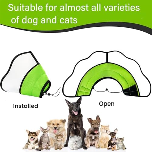 YUEMING Collerette pour Chien, Anti-Morsure Protection Cône Collerettes pour Chien Chat de Chiot, Protecteur de Cône de Cou Réglable pour Chiens Récupération après Chirurgie et Blessures(XL)