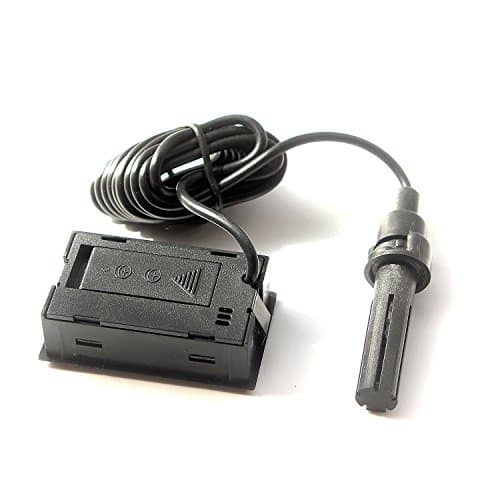 Ytian LCD Tuner Numérique Intégré Thermomètre Hygromètre avec Sonde Externe pour Couveuse Aquarium Volaille Reptile Noir