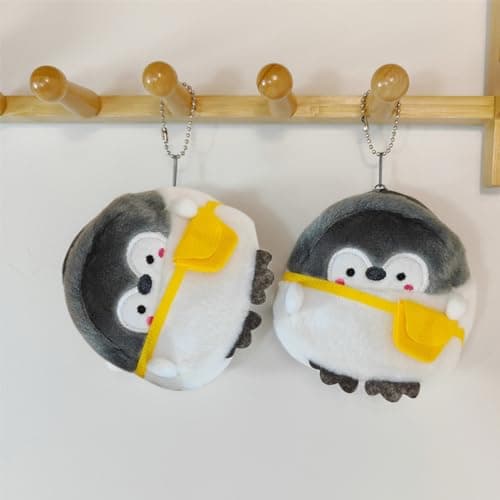 Mini Porte Monnaie,2 Pièces Mignon Petit Pochette Portefeuille avec Fermeture Eclair,Coin Porte Monnaie Enfant,Mini Porte Monnaie,Animaux Portefeuilles Pingouin-B