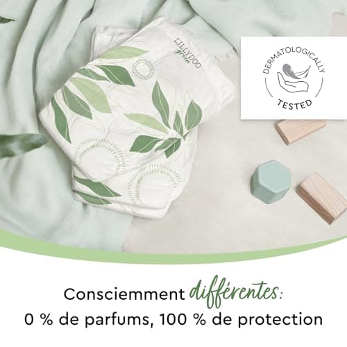 Couches LILLYDOO green respectueuses de l'environnement, Taille 1 (2-5 kg), Box mensuelle (205 Couches)