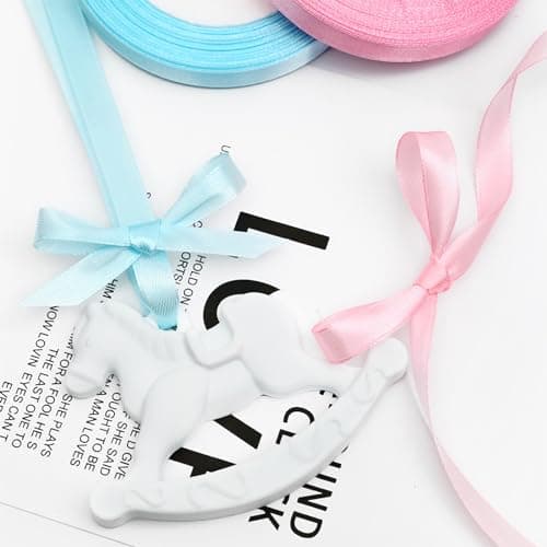 Ruban Satin 12 Populaires Couleurs,Ruban Cadeau Emballage Ruban de Satin Soie pour Décoration de Mariage Bricolage Fête Couture Coffrets Bouquet Cadeau Artisanat Mariage Cérémonie Bouquet- 10mm×22 m