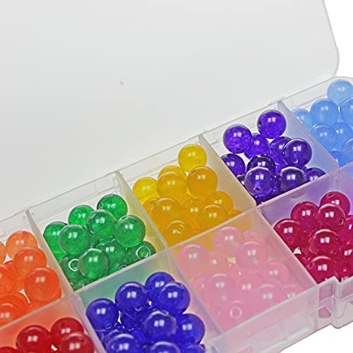 MJDCB 200pcs 8mm Pierre Perles Kit Rondes En Vrac Pierres Semi Précieuses 10 Couleurs Jade pour Bracelet Collier Fabrication de Bijoux
