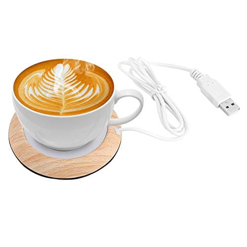 Chauffe-café USB, Akozon USB Grain Cup Warmer Heat Be Mug Mat Coussin Chauffant à café Grain Brillant (grain de noyer clair)