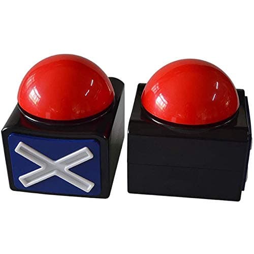 Exogio 2 Pcs Bouton de Réponse de avec lumière et Son d'alarme, Réducteur de Stress, Jouet de Décompression, Buzzer Game Show Buttons pour Quiz en Classe, Trivia Quiz Got Talent et Family Feud