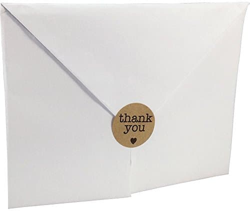 Kraft Naturel Brun Thank You Autocollants, 25 mm 1 Pouce Étiquettes Circulaires 500 Paquet