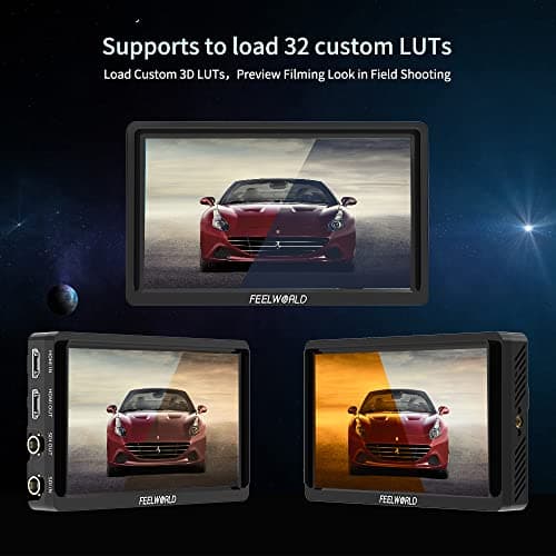 FEELWORLD FW568S caméra DSLR de 6 Pouces avec Le Signal 3G SDI 3DLUT Full HD 1920x1080 IPS F970 Alimentation Externe et Kit d’Installation