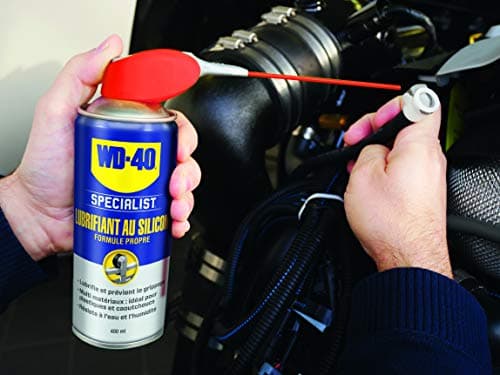 WD-40 Specialist • Lubrifiant Au Silicone • Spray Double Position • Formule Propre • Isolation contre l'humidité • Comptatible tous métaux, plastiques, caoutchoucs et bois • 400Ml