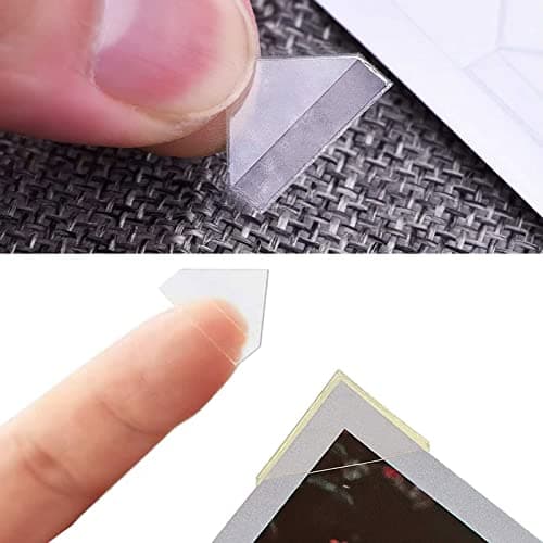 ExeQianming Lot de 1020 autocollants pour coins de photos, albums photos, scrapbooking et loisirs créatifs Transparents