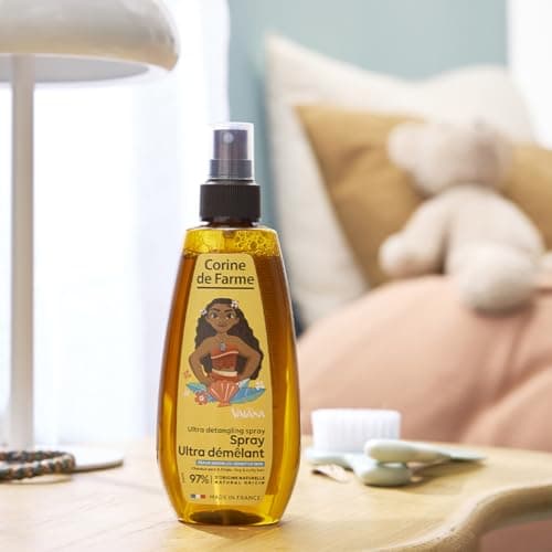 Corine de Farme - Spray Ultra Démêlant Disney Vaiana - Soin pour Enfant - Sans Rinçage - Formulation Clean Beauty, Fabriqué en France - Parfum Coco