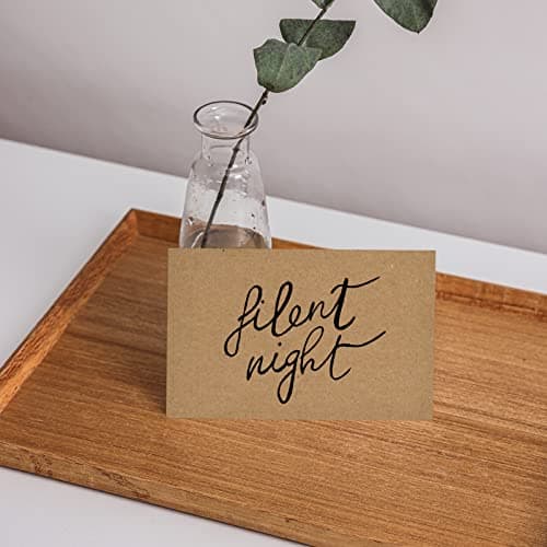 100 Pièces Carte Blanche Vierge A6, 15x10cm Papier Kraft Cartes de Voeux Vierge, 350g/m2 Carte en Papier Message Cadeau, Vierges Papier Carton pour Artisanat Banquets Scolaires Bureau (Marron)