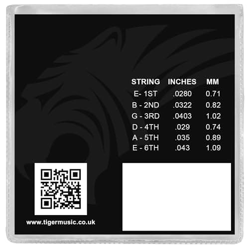 TIGER Jeu de cordes pour guitare classique – Tension normale Cordes en nylon – antirouille