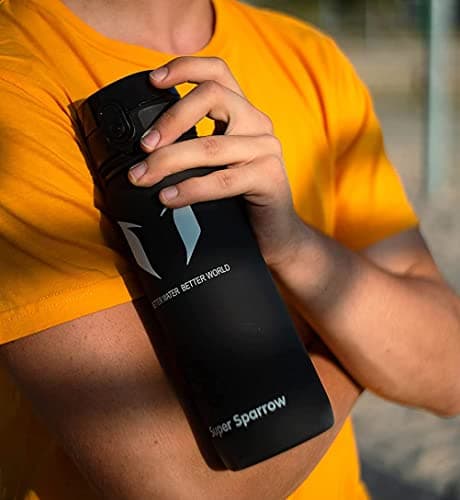 Super Sparrow Bouteille d'eau - Gourde - 1000ml - sans BPA - Convient pour Le Sport, la randonnée, l'école, Le Bureau, en Plein air