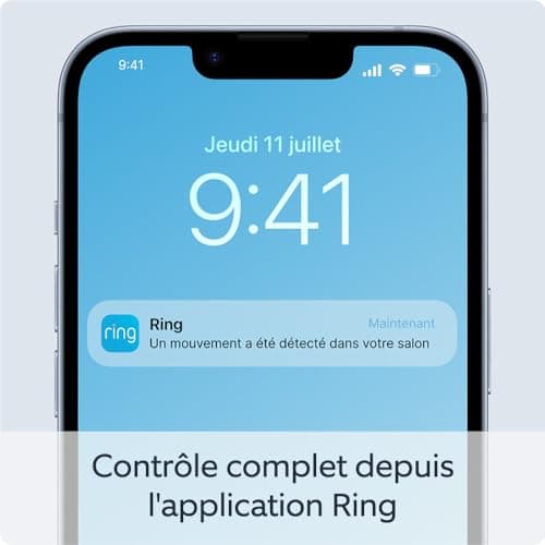 Ring Caméra intérieure (Indoor Camera 2e gén.) | Caméra de surveillance wifi sur secteur pour animaux, vidéo HD 1080p, audio bidirectionnel, cache de confidentialité | Essai Ring Home gratuit 30 j.