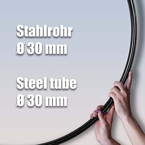 PoleSports Aerial Hoop Lyra 0 Points de Suspension Noir 95 cm x Ø 30 mm [Confort] pour Les pneus de Maison et Le Pole Dance, Yoga Ring, Acrobatic