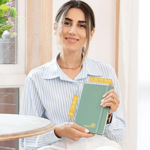 POPRUN Carnet de notes ligné A5 Paquet de 4, Couverture rigide, Papier 120 g/m2, 128 Pages Numérotées, Étiquettes Autocollantes et 8 Feuilles Détachables, Bleu marine,Orange,Vert minuit,Violet
