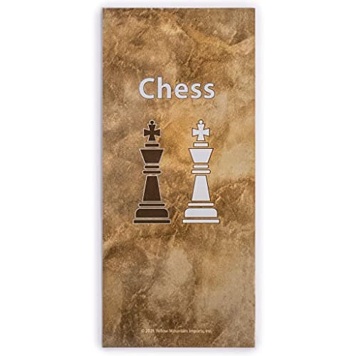 Yellow Mountain Imports Ensemble Portable et Magnétique pour Jeu d'Échecs - Taille Moyenne (24,8 centimètres)