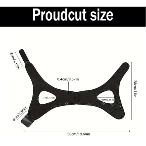 JINJUMEI Mentonnière Anti-ronflement, Chin Strap Anti Ronflement Efficace, Mentonnière De Sommeil En Maille Respirante,Solution Ronflements Réglable Mentonnière pour Aide Réduction Ronflement