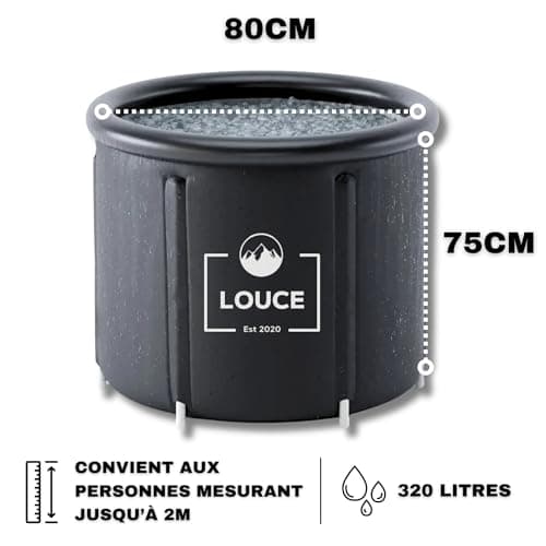 Bain Froid Portable pour Récupération | K2 | Intérieur - Extérieur | Tonneau Gonflable | Ice Bath Tub for Recovery | 320 litres | Louce