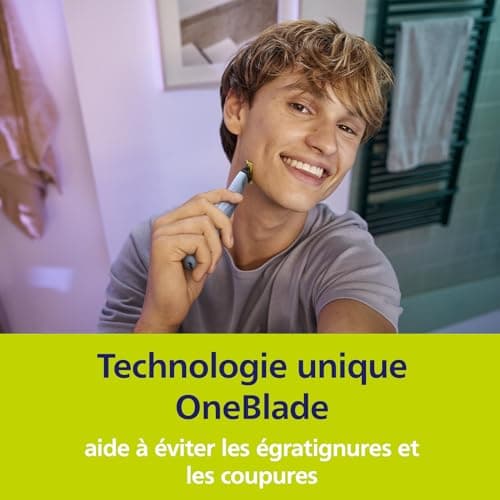 Philips Genuine OneBlade - lame de rechange anti-frottement, pour rasoir/tondeuse électrique OneBlade, 1 unité, modèle QP215/50