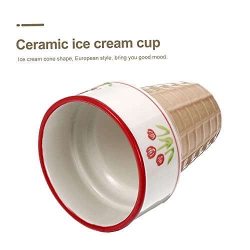ANDRESLAD 2 Pièces coupe à glace en céramique bols de dégustation bols à dessert tasses à cappuccino mug cafe tea cup tasse à café verre gobelet multi-usages tasse de petit déjeuner pratique