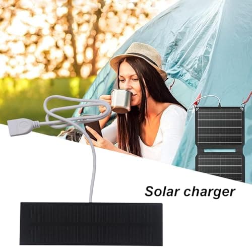 Solar Panel Charger for Camping, Fast Charging USB Charger, Portable Solar Charger, 3W Solar Panel Charger, Solar Charging Panel Phone Charger, Battery Bank for Cell Phone,