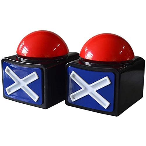 Exogio 2 Pcs Bouton de Réponse de avec lumière et Son d'alarme, Réducteur de Stress, Jouet de Décompression, Buzzer Game Show Buttons pour Quiz en Classe, Trivia Quiz Got Talent et Family Feud
