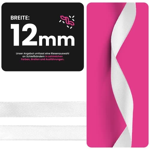 Netuno 1x ruban de satin rose clair 12 mm x 32 m rouleaux de ruban satin ruban décoratif ruban tissu ruban de décoration ruban satin pour emballages cadeaux bricolage mariage anniversaires artisanat
