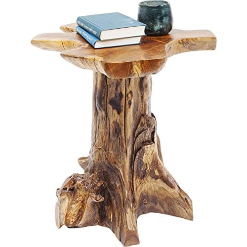 Kare Design Table d'appoint Tree, Nature-Marron, Bois Massif, Tronc d'Arbre, Style Rustique, Chaque Table Unique, Capacité de charge max 35kg, Décoration Chambre, Salon, Maison, 50x40x40 cm (H/L/P)