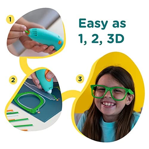 3Doodler Start+ Essentials Ensemble de Stylo 3D pour Enfants, Ensemble d'Activités Artistiques à Apprendre à la Maison, Jouet Éducatif STEM pour Garçons et Filles de 6 Ans et Plus