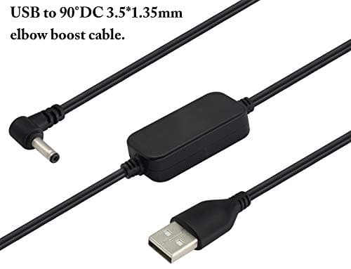 zdyCGTime USB 2.0 mâle à 90° DC3.5 * 1.35mm mâle 5v câble d'appoint coudé,adapté aux Ventilateurs,routeurs et Autres Petits équipements électroniques.(1m/1Paquet)