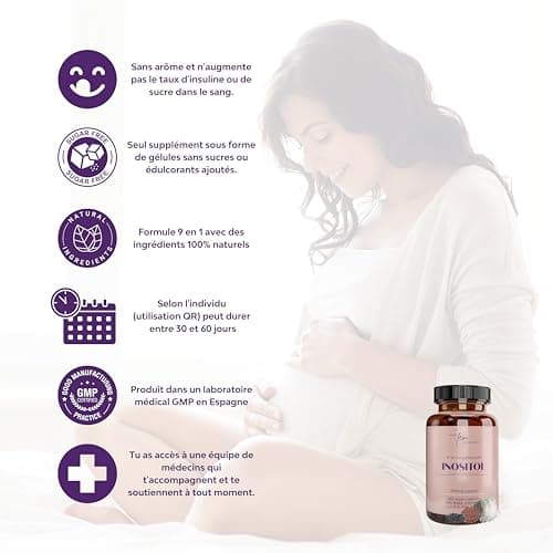 Inositol FEM Myo & D-Chiro 4100mg Gélules (180 Gélules) SOPK & Équilibre Féminin Supplément 9-en-1 — Myo Inositol, Folate 5-MTHF, Chrome, Zinc, B6, B12, D3, Sélénium & Manganèse, Naturel