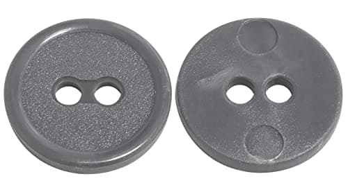 AERZETIX - C65541 - Lot de 50 Boutons à coudre ronds Ø15x2.2 mm avec bord à 2 trous L24 24L en plastique - couleur: gris foncé - diamètre de l'ouverture 2 mm - mercerie couture vêtements