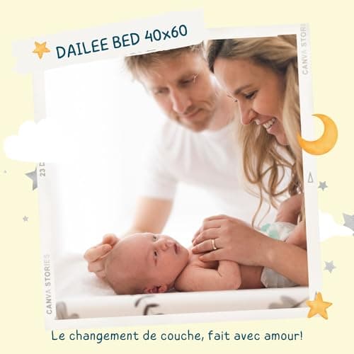 Dailee Bed Alese Jetable Bebe 40x60 - 100x Alèse Jetable pour Bébé, Lange pour Protection Matelas à Langer - 4 Paquets de 25 Alaise