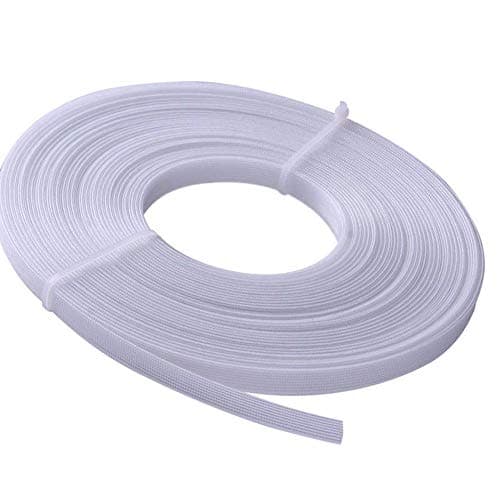 GUGULUZA Bobine de ruban en polyester pour couture de renfort robe de mariée, corset 6/8/12/15 mm Blanc – 15 mm