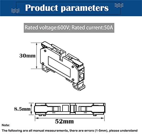 Bornier Electrique, CTRICALVER Kit de Bornier de Rail DIN, 10 pcs Bornier (rouge), Avec Bande de Repérage, Bande de Connexion (2/3/4/5 Pin) et Module Fixe