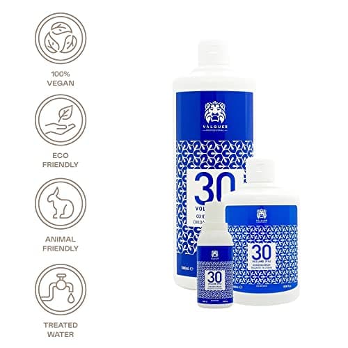 Valquer Professional Crème Stabilisée Oxygénée, 30 Volumes (9%). Coloration permanente des cheveux. Usage professionnel de la coiffure. Formulation végétalienne - 1000 ml