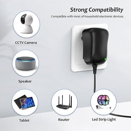 Zolt 12W AC to DC Adaptateur Secteur Universel 3V 4.5V 5V 6V 7.5V 9V 12V 1A Adaptateur Multi-Tension avec 8 Prises DC pour l'électronique, 1000mA Max.