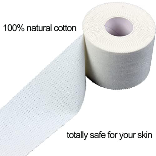 4 volumes. chaque volume Sport Tape 3,8 cm x 10 m Sport Tape Classic blanc Bande non élastique,Imperméable et douce pour la peau en coton (Blanc ruban adhésif)