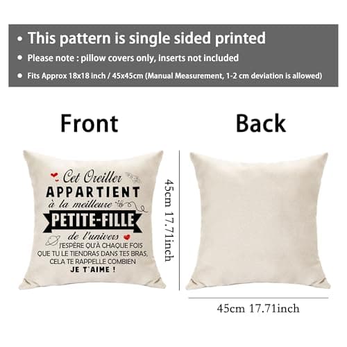 Hasodeo Cadeau Petite - Fille Original Housse de Coussin Décoration La Meilleure Petite - Fille de l'univers Cadeau pour Petite - Fille Anniversaire Fiançailles Nouvelle Année Cadeau (Petite - Fille)